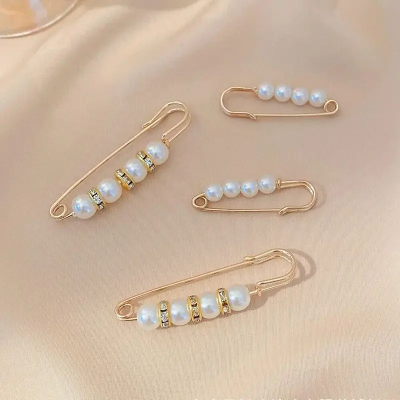 4PCS Waist Adjustment Uniform Clothing Extended Buckle And Waist Adjustment Buckle Pearl Broocated Fashion Decorative Accessorie 7