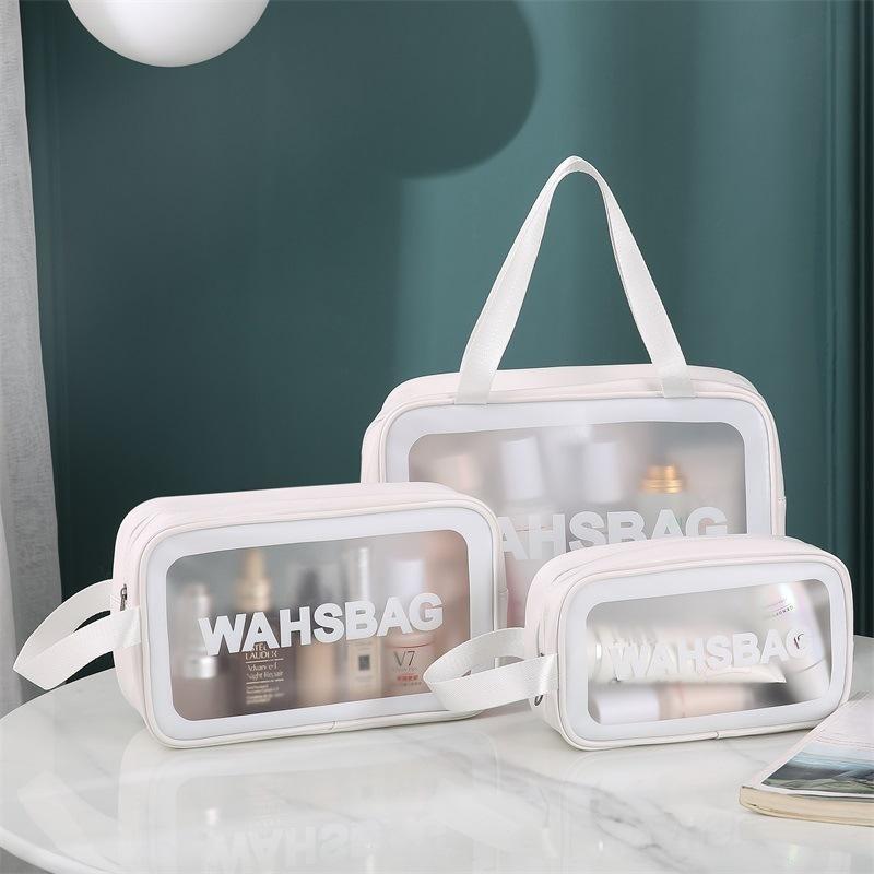 6pcs/3pcs /1pcs Transparent Wash Bag Set, Waterproof PVC Cosmetic Bag, Portable Travel Toiletry Bag,Sports and Outdoor Travel 2