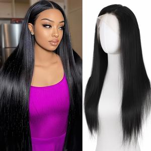 JStineke Long Straight Wig Human Hair,13×6 HD Lace Front Wigs for Women, Pre-Plucked Lace Front Wig for Daily Party Use.