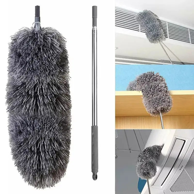 250cm Extendable Feather Duster Telescopic Magic Dust Brush Long Reach Handle 8
