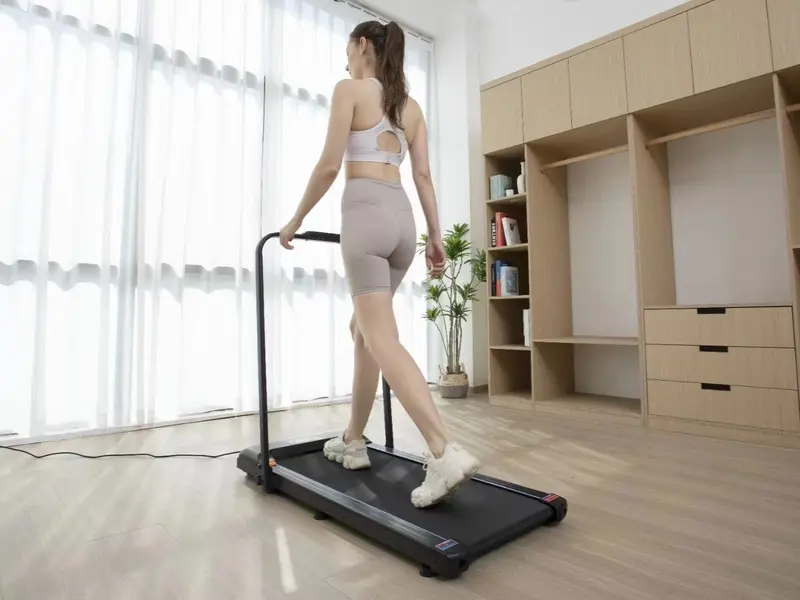 Foldable Walking Pad Treadmill for Home & Office - Compact Under Desk Electric Running Machine with Handle, Remote Control & App, 2HP Motor, 1-10Km/H Speed, 110kg/245lbs Capacity - Portable & Convenient Fitness Solution 7