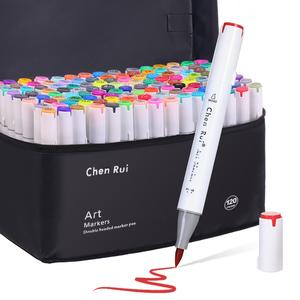 Art Marker Pen Set, 1 Box Dual Tips Marker Pen with Drawing Mat, Refillable Art Marker Pen for Coloring, Sketching, Card Making and DIY Painting