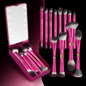 Professional Soft Makeup Brush Set, Eyeshadow Brush Set with LED Light, 12pcs/set Soft Bristles Makeup Brushes with Storage Box, Makeup Accessories for Women & Girls, Cosmetic