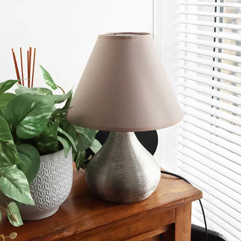 Adjustable Fabric Coolie Lamp Shade 9 Inch | 4 Classic Colours (Slate Blue, Cream, Red, White) – Versatile for Table & Pendant Lamps led  lamp  wireless  charger 6