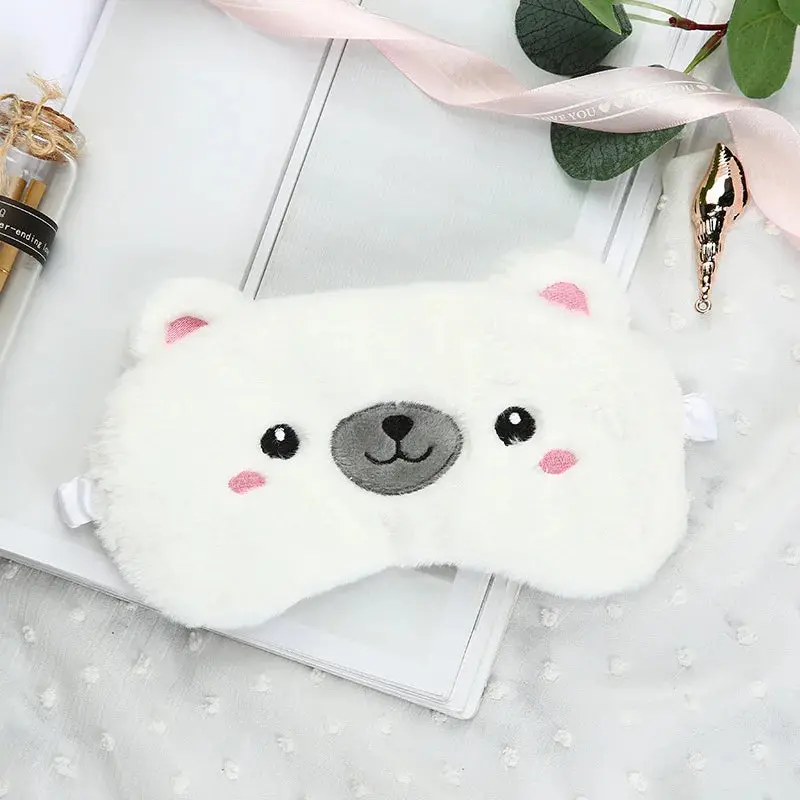 Cute Big Eyes Plush Sleep Mask for Kids – Soft Cartoon Cat Eyepatch for Travel, Nap, Bedtime, and Party Gifts 1
