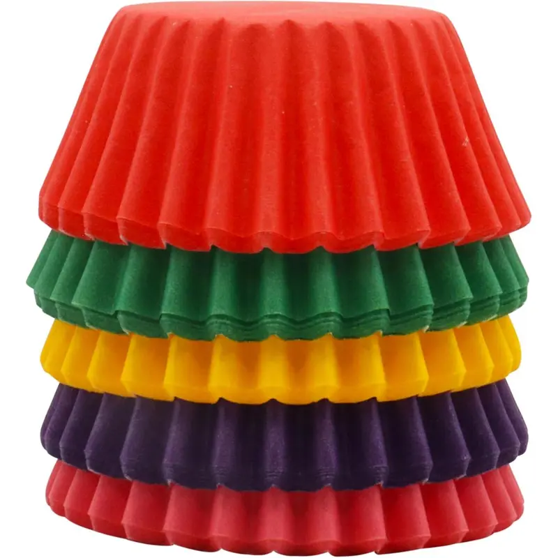 Carnival paper baking cases for cupcakes, mini size, pack of 100, 4.5x4.5x2 cm Aluminium Bakeware 1