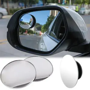 2x Blind Side Spot Mirror Rear View Towing Car Van Motorcycle Adjust Wide Angle 2