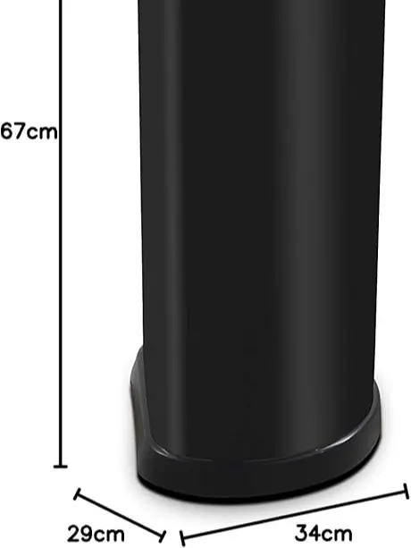 Curver Metal Effect 70% Recycled Kitchen One Touch Deco Bin, 40 Litre 3