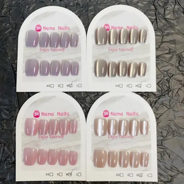 THE HANDMADE BEA – 10 Pcs Nailbea Handmade Premium Acrylic Nails | Wudhu & Salah Friendly | Reusable Press-On Nails with Adhesive Tabs | Elegant Halal Nail Art | Natural Look | Perfect for Daily Wear or Special Occasions 7