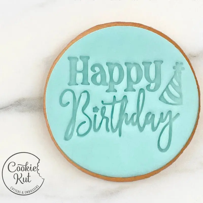 Happy Birthday Embosser Stamp - Style 4 0