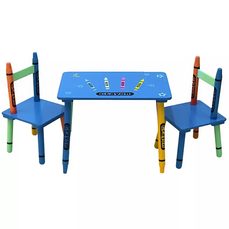 ABC Alphabet Plastic Children's Table and Chair Set for Toddlers and Kids (Blue, Pink) Special Gift for Toddlers 0