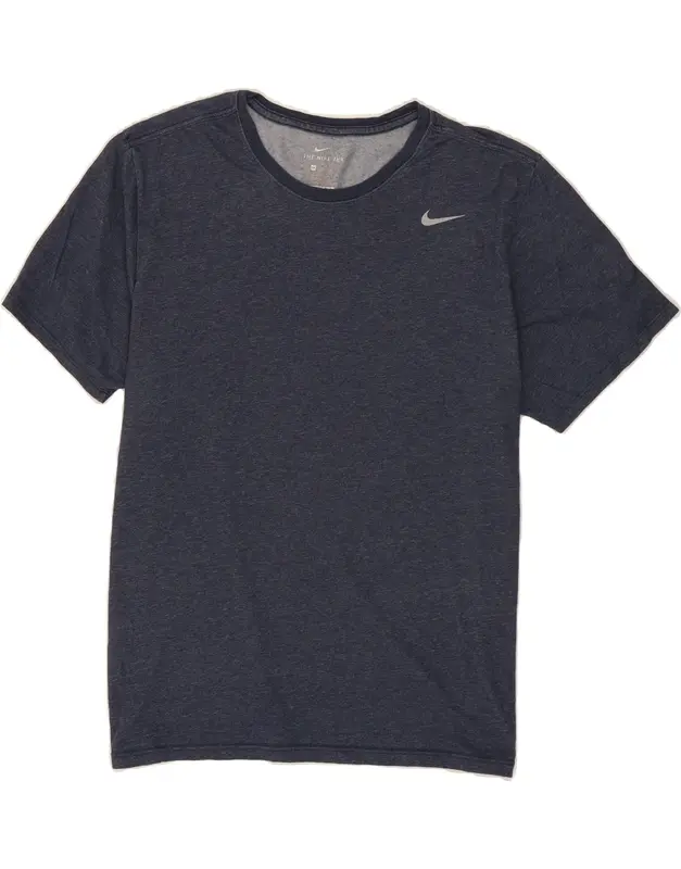 Pre-Owned Vintage NIKE Mens Athletic Cut T-Shirt Top 2XL Navy Blue Cotton 1