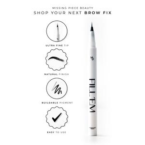 Fill 'Em Ultra Fine Tip Soft Eyebrow Pen Pencil like finish