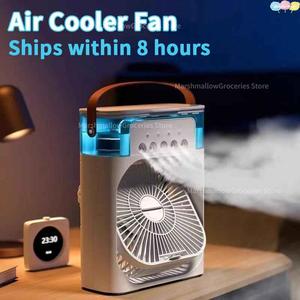 3 In 1 New Fan AIr Conditioner Household Small Air Cooler LED Night Light Portable Humidifier Air Adjustment Fan Office Home Fan