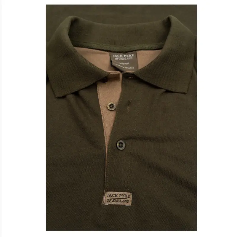 Jack Pyke Sporting Polo Shirt Green Button Up With Collar Polyester Material Men’s Outwear 4