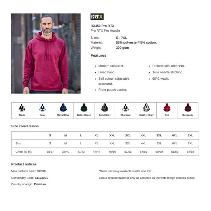 Product Introduction of Men's Pro RTX Workwear Hooded Front Kangaroo Pocket Hoodie 0