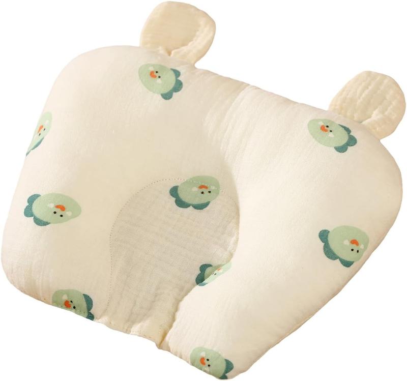 Newborn Children's Pillow,Newborn Breathable Children's Pillow,Flat Head Deformation,Suitable For 0-12 Months Of Newborns,Baby Stroller Car Seat for Hair And Skin Khaki,Beige, Light Yellow (26x30cm) 5