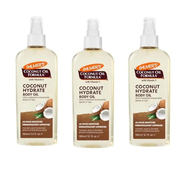 3 x 150 ml Palmers Coconut Hydrate Body Oil Spray 0