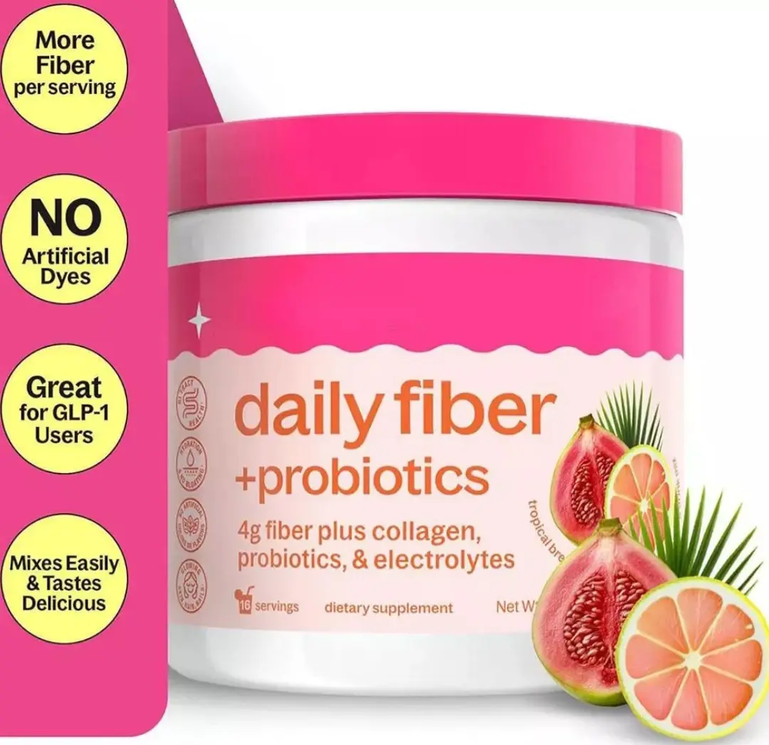 180g Daily Fiber Supplement with Collagen, Probiotics and Electrolytes - Healthier Way to Get Your Daily Fiber