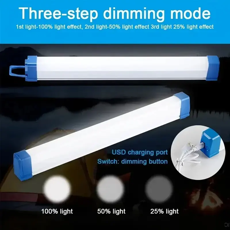 V30CM LED Rechargeable Tube Light – Portable and Great for Outdoor Use or Power-Free Moments 3