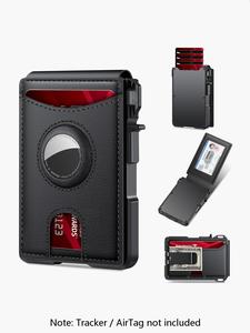 Men's Business Style Minimalist Pu Card Holder, Magnetic Closure Card Holder, with Rfid Blocking, Multi Card Slot Wallet for Men for Daily Use, Rfid Card Slots