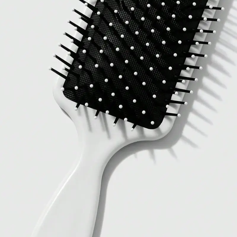 ROMWE Kawaii 1pc Pink Bowknot Designed Hair Cushion Comb, Anti-Static Smooth Massage Paddle Hair Brush For Home Use 1