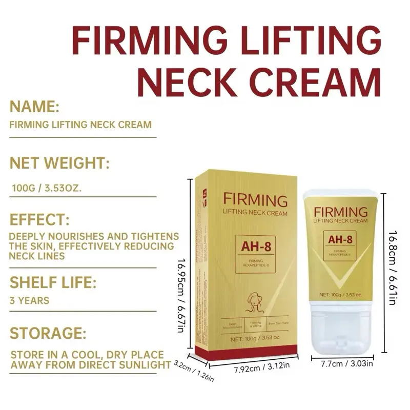 Neck & Chin Tightening Cream with Cooling Roller - Lift, Firm & Reduce Wrinkles Fast - Smooth, Body Care 6