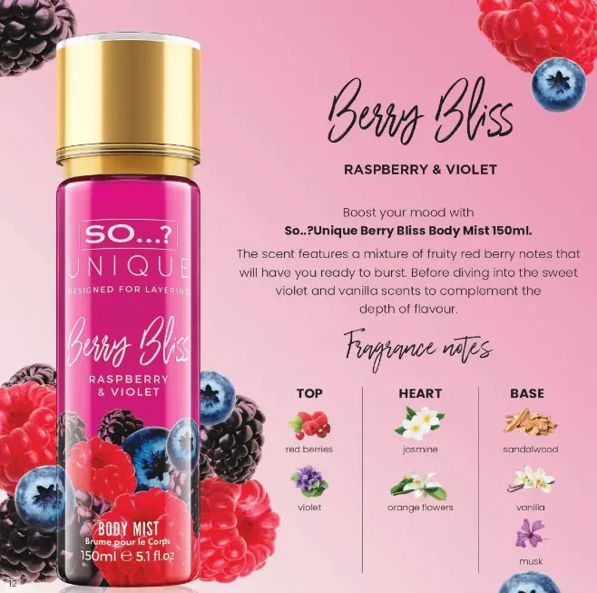 So…? Unique Womens Body Mist Fragrance Spray 150ml Skincare 8