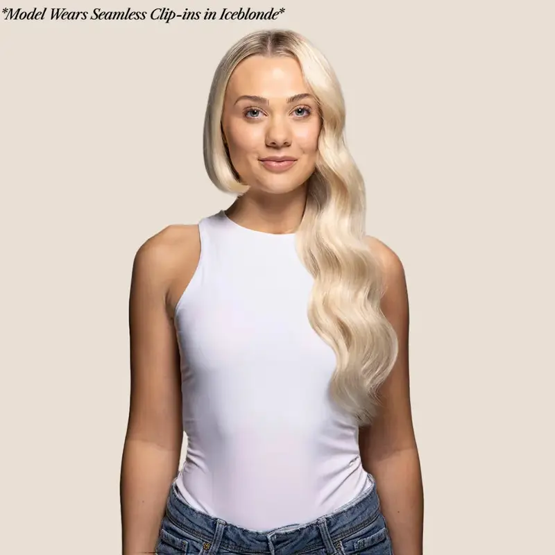 Light Brown (#6) Double Drawn Seamless Clip In Hair Extensions 3