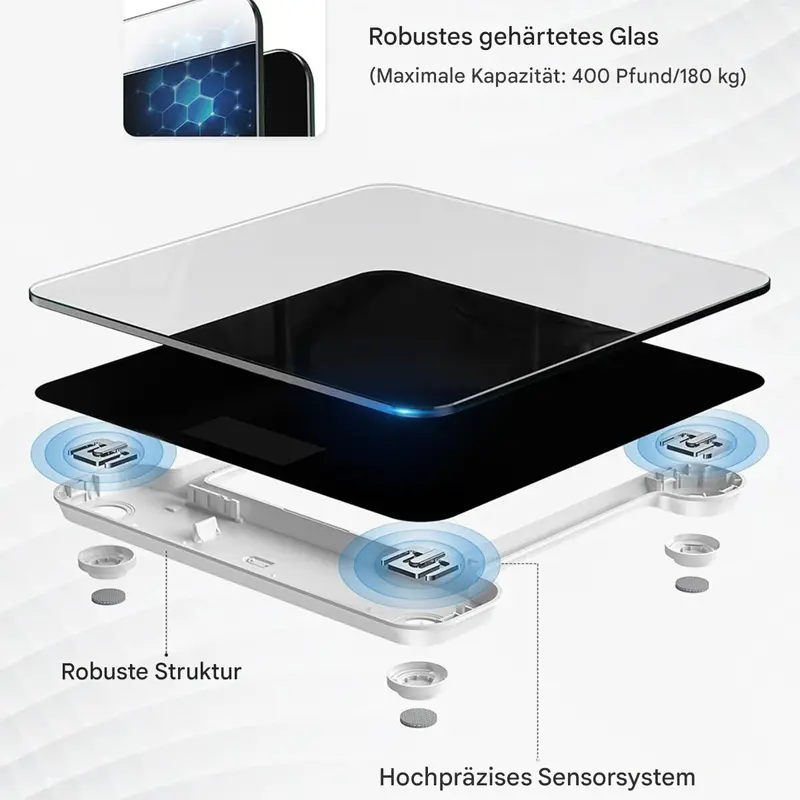 Digital Bathroom Scales 180KG Body Weight Weighing Scale LCD Electronic, Bathroom Scale, Batteries Included, Scale Body Weight, Weight Scale, Digital Scale for Weight, for Body Weight, Weight Scales Home (Black) 3