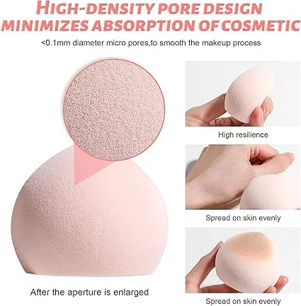 4Pcs Ultra Soft Marshmallow Sponge for Flawless Makeup Powder Foundation and Concealer Blenders 2