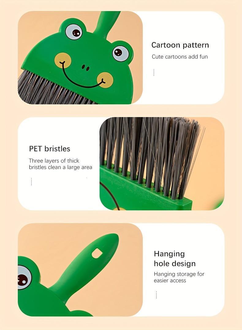 Product Introduction of 【SHARIFAN】  Desktop Small Broom and Dustpan Set for Cleaning Living Room Countertops, Household, Children, Students, Pets, Small Broom 1 Set 1 Broom + 1 Dustpan 9