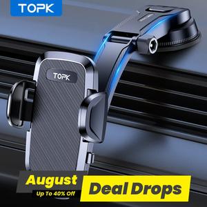 Universal Suction Cup Car Phone Holder, Flexible & Adjustable Car Cellphone Mount for Dashboard, Rotatable Phone Holder for Phones