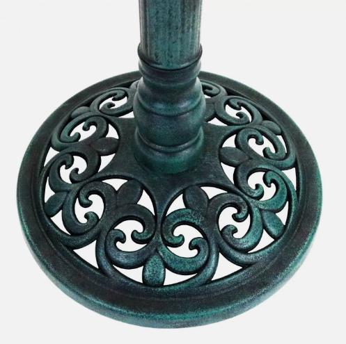 NEW! Traditional Ornamental Garden Pedestal Bird Bath Outdoor Water 2