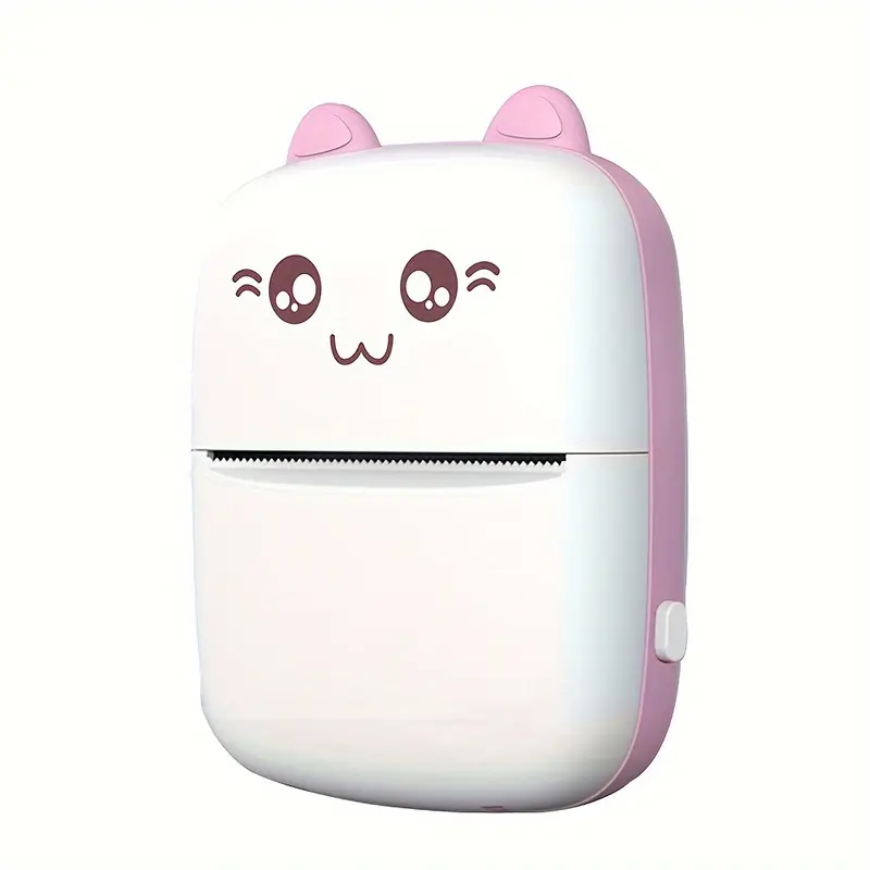 Compact Portable Wireless Mini Thermal Printer with Cute Cat Design, 200dpi, USB Rechargeable, Photo & Label Printing, Includes USB Cable & Inkless Kit, Ideal for Travel & Home Use, Photo Printing | Wireless Connectivity | USB Rechargeable Printer 3