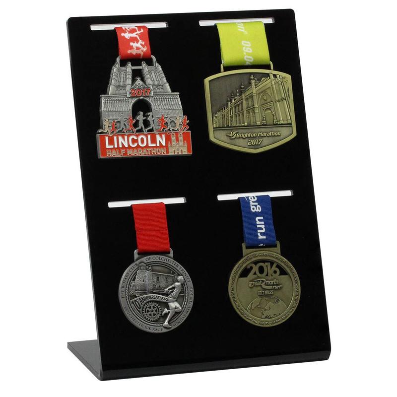 Black Acrylic Desktop Medal Display - Choice of Sizes 2