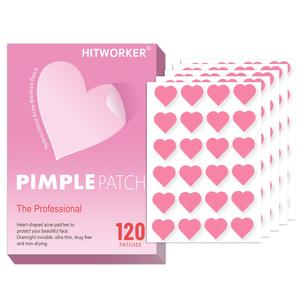Tea Tree Oil Pimple Patch, 120pcs/box Cute Heart Shaped Hydrocolloid Acne Cover Patches, Skin Care Tool for Women & Men