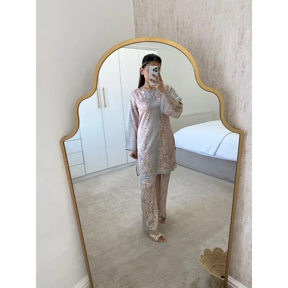 Silk coord sets with floral pattern (immediate dispatch)