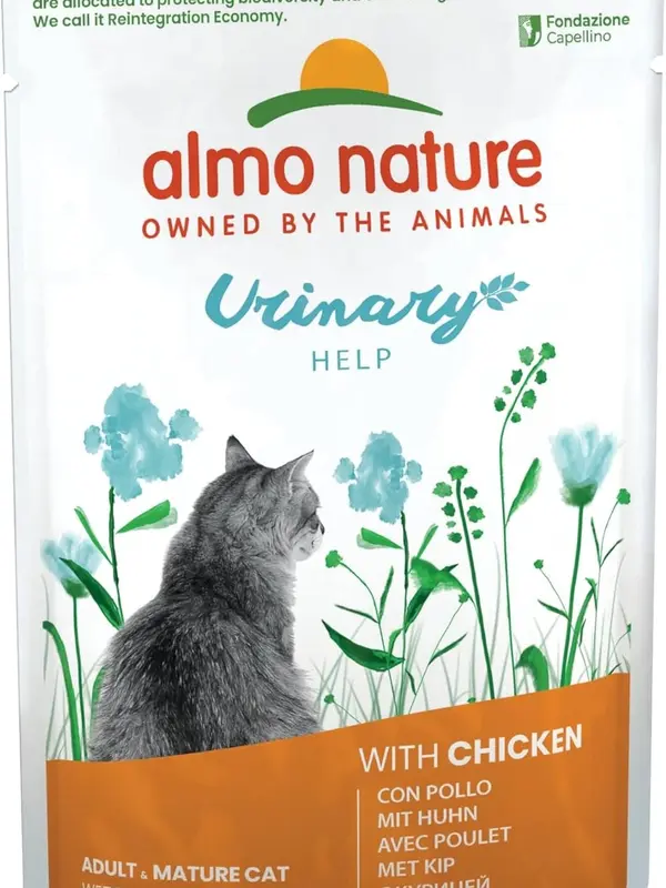 Almo Nature Functional Urinary Help Multipack Complete Wet Cat Food -3 pouches with Fish/3 pouches with Chicken, (pack of 6 pouches x70g), With Fish - With... 2