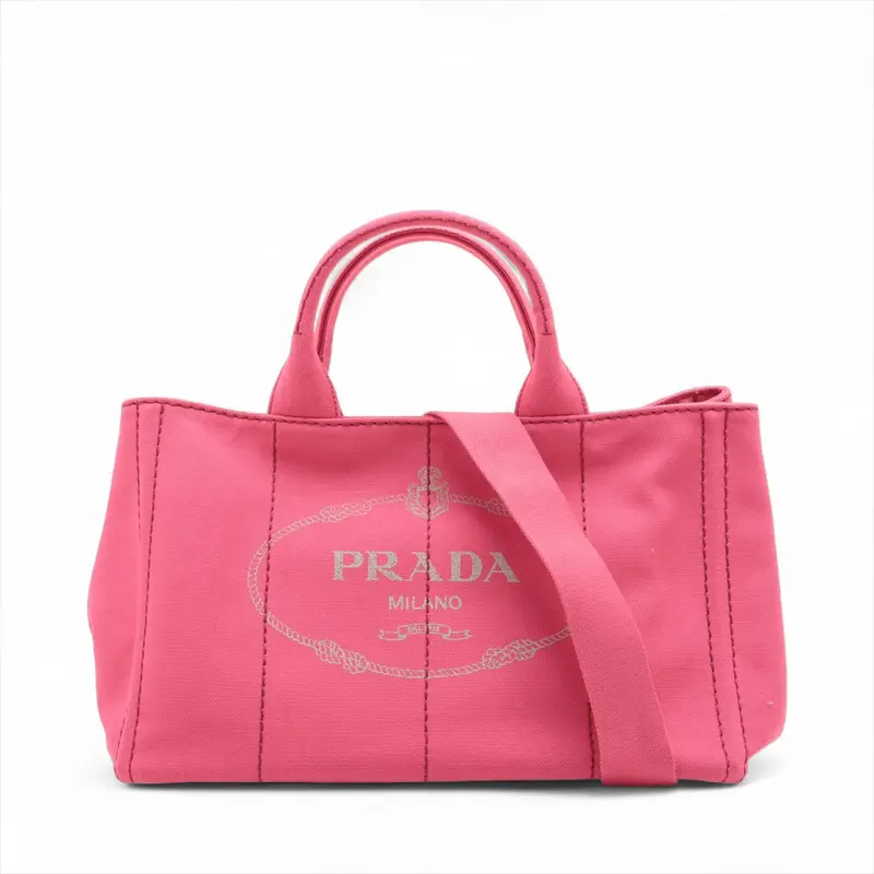 #1036 - Prada Canapa Pink 2 Way Handbag canvas BN2642 - Pre-owned 0