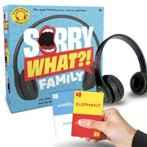 Sorry What?! Family Edition - The Viral Headphone Challenge Party Game - February Winter Sales - Earphone Music Birthday