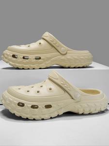 Men's Casual Plain Color EVA Clogs, Soft Comfortable Breathable Beach Shoes, Outdoor Trendy Slippers for Summer