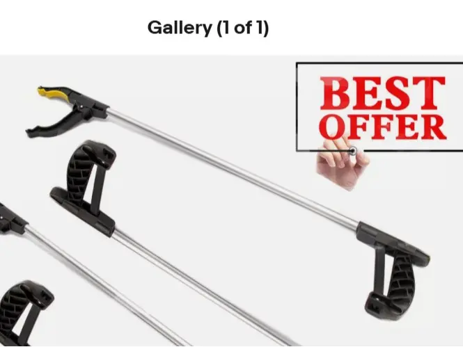 2-Pack Long Reach Grabber Reacher Tools – Litter Picker & Helping Hand for Home & Garden 3