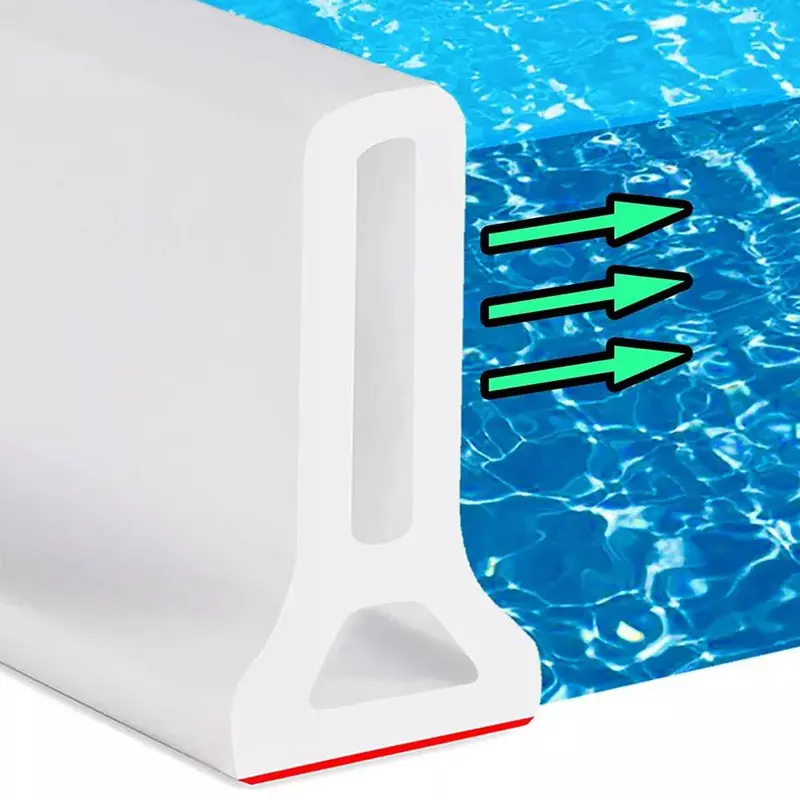 100CM Rubber Silicone Shower Barrier Water Stopper Bathroom Waterproof Strip 3