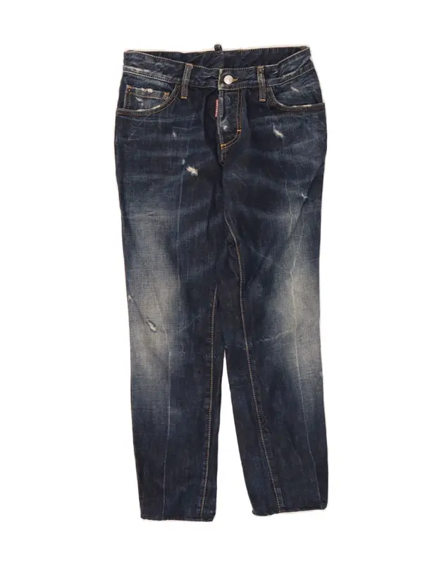 Pre-Owned Vintage DSQUARED2 Mens Straight Jeans IT 46 Small W28 L27 Navy Blue Cotton 0