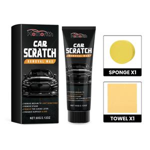 Car Scratch Repair Polishing Wax Kit,  1/2 Counts Car Scratch Remover with Sponge & Towel, Professional Car Paint Care Product for Daily Use