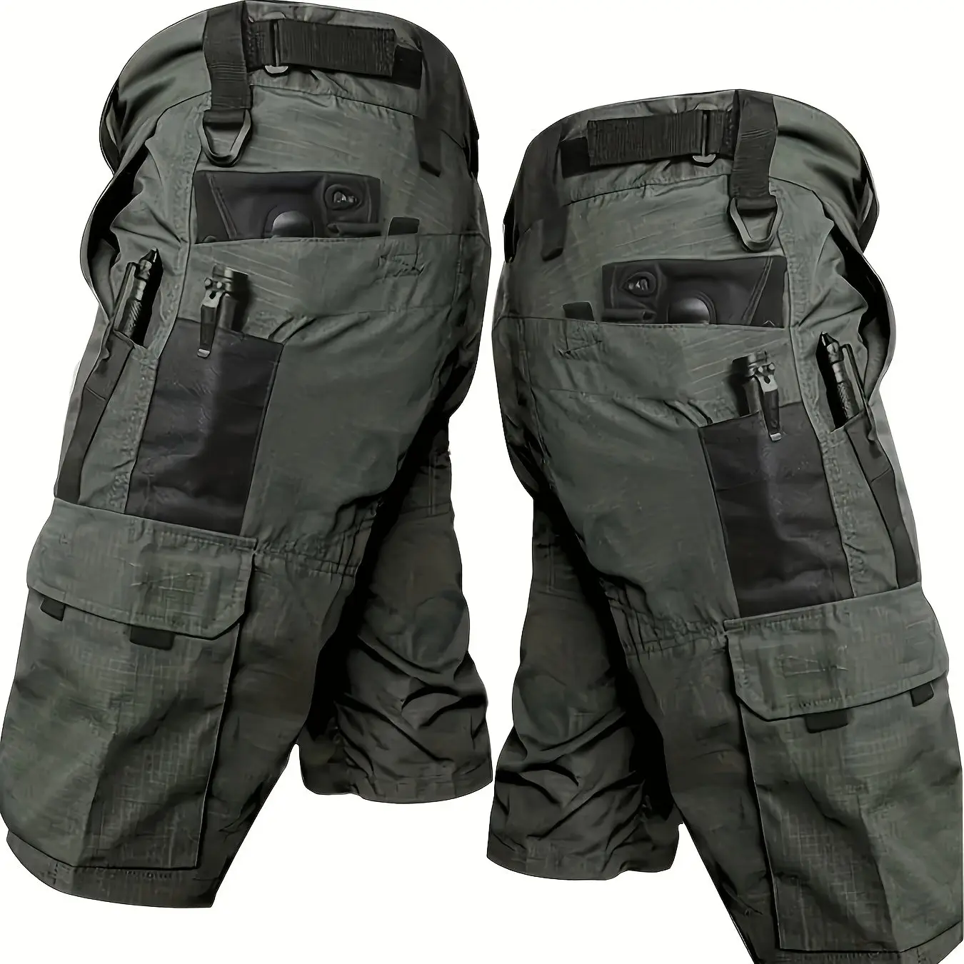 2025 New Men'S Outdoor Multi-Pocket Tactical Shorts - Scratch & Tear Resistant, Non-Stretch Fabric, Ideal for Hiking, Training, Camping & Daily Casual Wear, Casual Wear Shorts|Functional Shorts|Polyester Lined Shorts