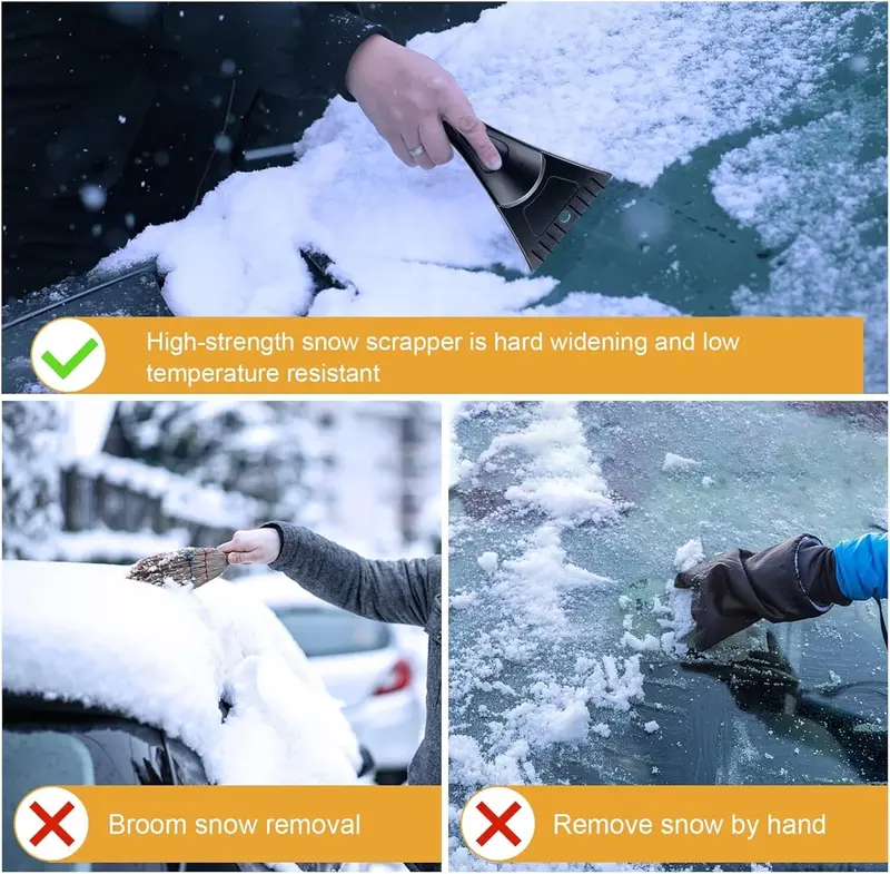 Heavy Duty Car Van Soft Grip Ice Scraper & Snow Brush Windscreen Frost Winter UK 7