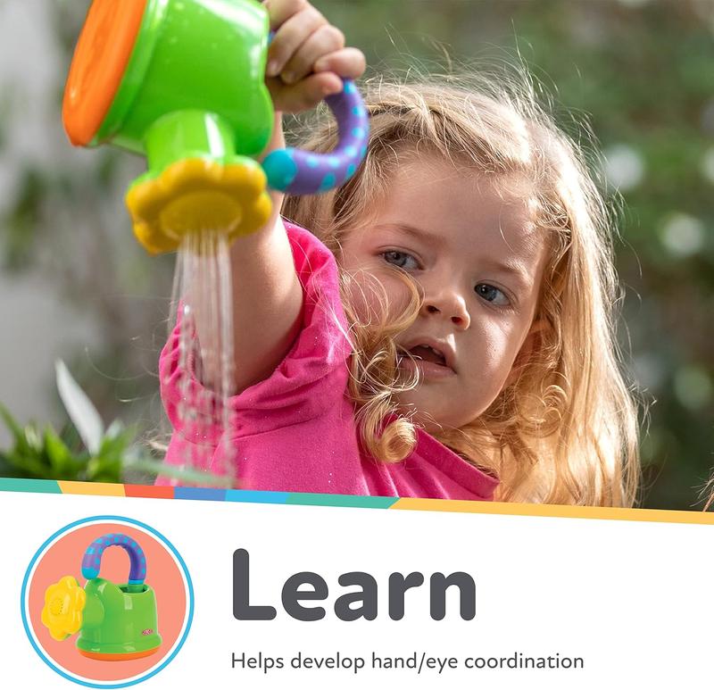 Fun Watering Can Bath Toy BATH TIME FUN – Nuby’s fun watering can make bath time a fun experience for you and your baby. Its bright colours and fun design help keep baby entertained during bath time. 5
