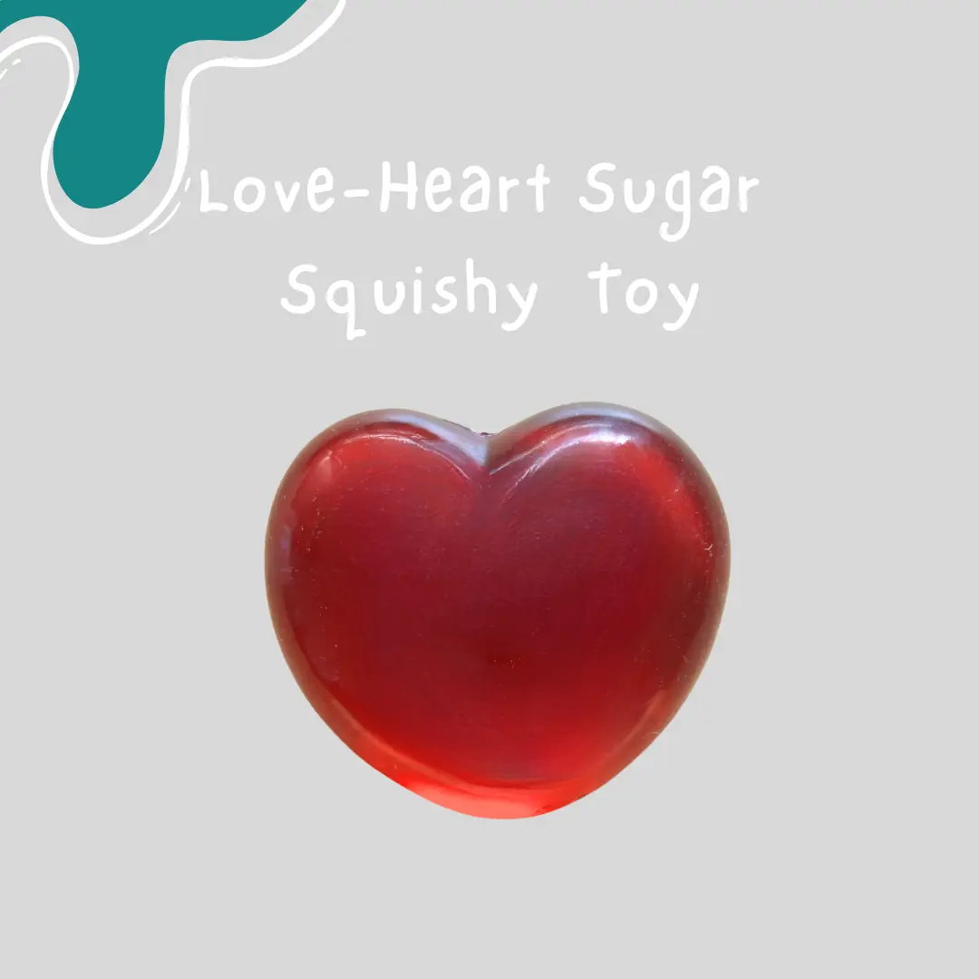 Sugar LOVE HEART Squishy Toy for Kids & Adults - Soft Stress Relief & Sensory Fidget Toy fidgetstoys